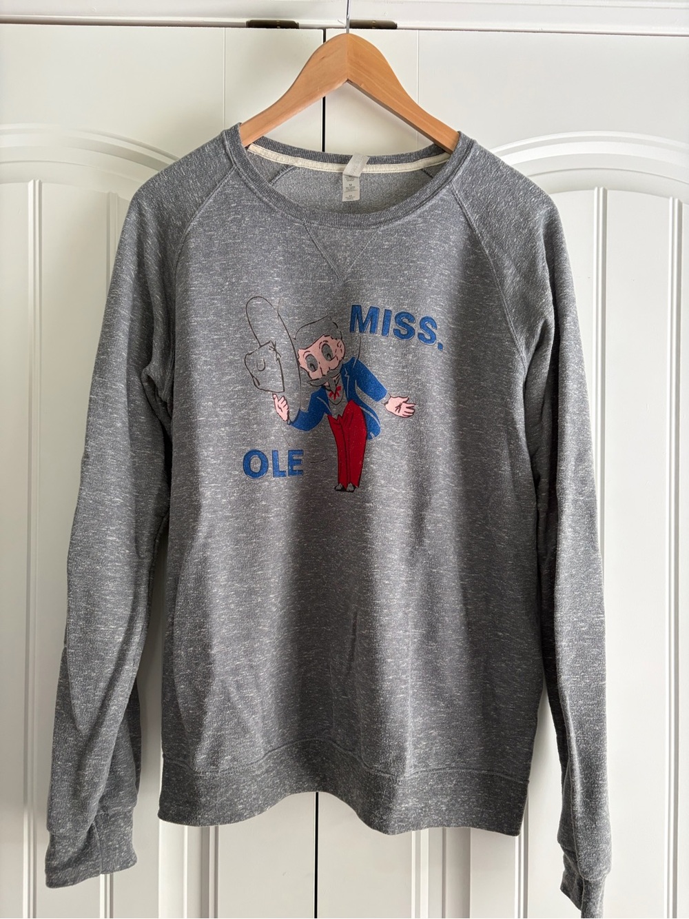 Jerzees Vtg Ole Miss Rebels Gray Sweatshirt Colonel Reb Gray Women's Size M